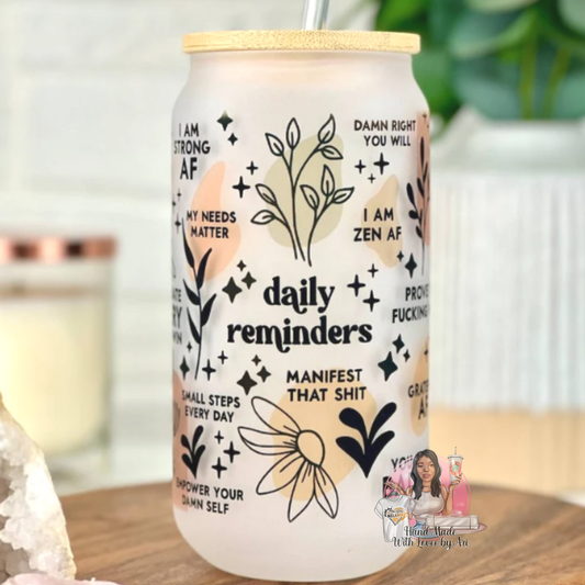 Vulgar Daily Reminders Glass Cup