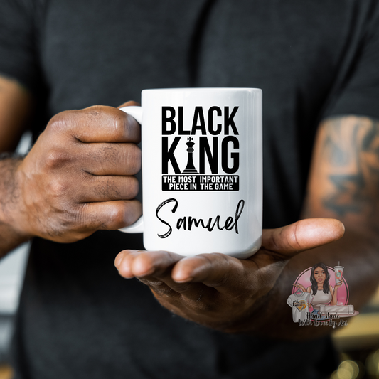 Custom Black King & Queen Coffee Mugs