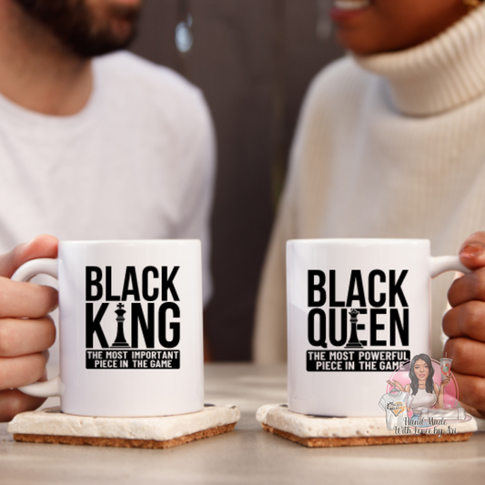 Black King & Queen Coffee Mugs