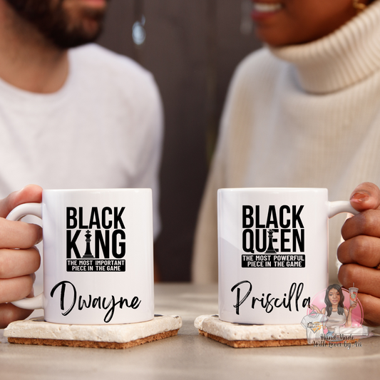 Black King & Queen Coffee Mugs