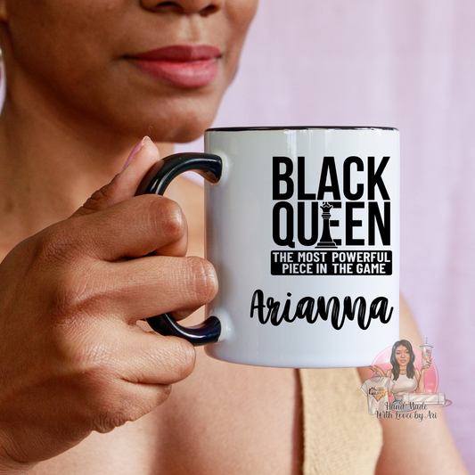 Custom Black King & Queen Coffee Mugs